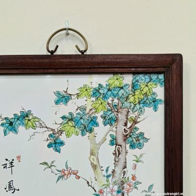 TRANH SỨ KHUNG GỖ - BÁCH ĐIỂU TRIỀU PHƯỢNG